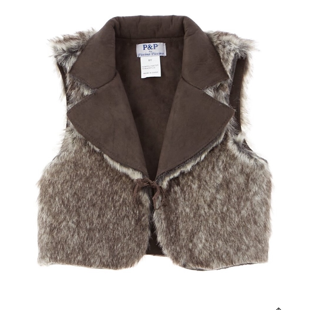 P & P Baby Fur Gilet Jacket Vest by Piccino Piccina